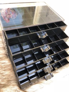 Khay mica 5 tầng trắng - đen