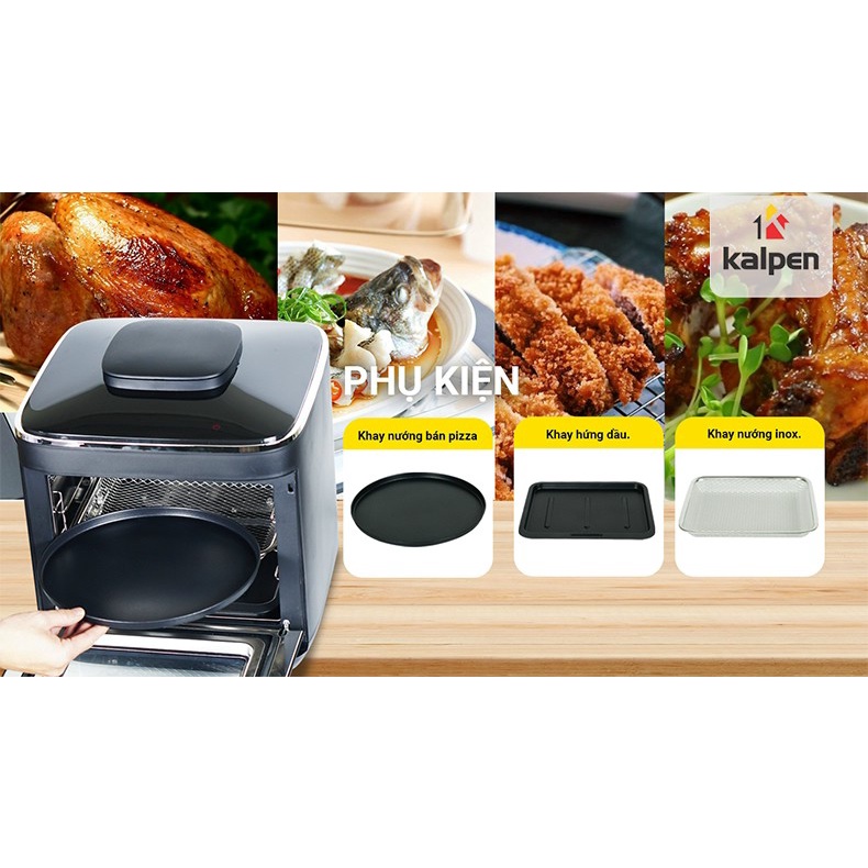 Nồi chiên không dầu hấp hơi nước Kalpen x15 15L, X7 7L, Miễn phí ship toàn quốc