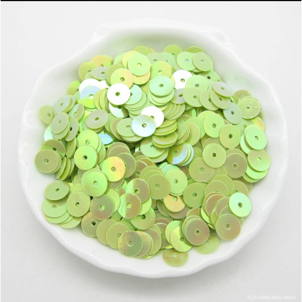 500g Kim Sa trang trí Đính Quần Áo Tròn Mô Lục Giác Màu Sữa diy