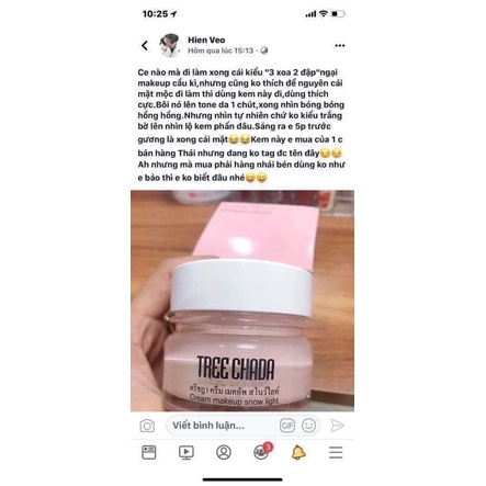 Kem Dưỡng MakeUp Trắng Da + Chống Nắng TREECHADA Thái Lan