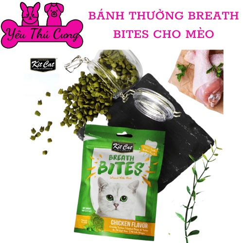 Bánh thưởng Kitcat Breath Bites cho mèo-YÊU THÚ CƯNG