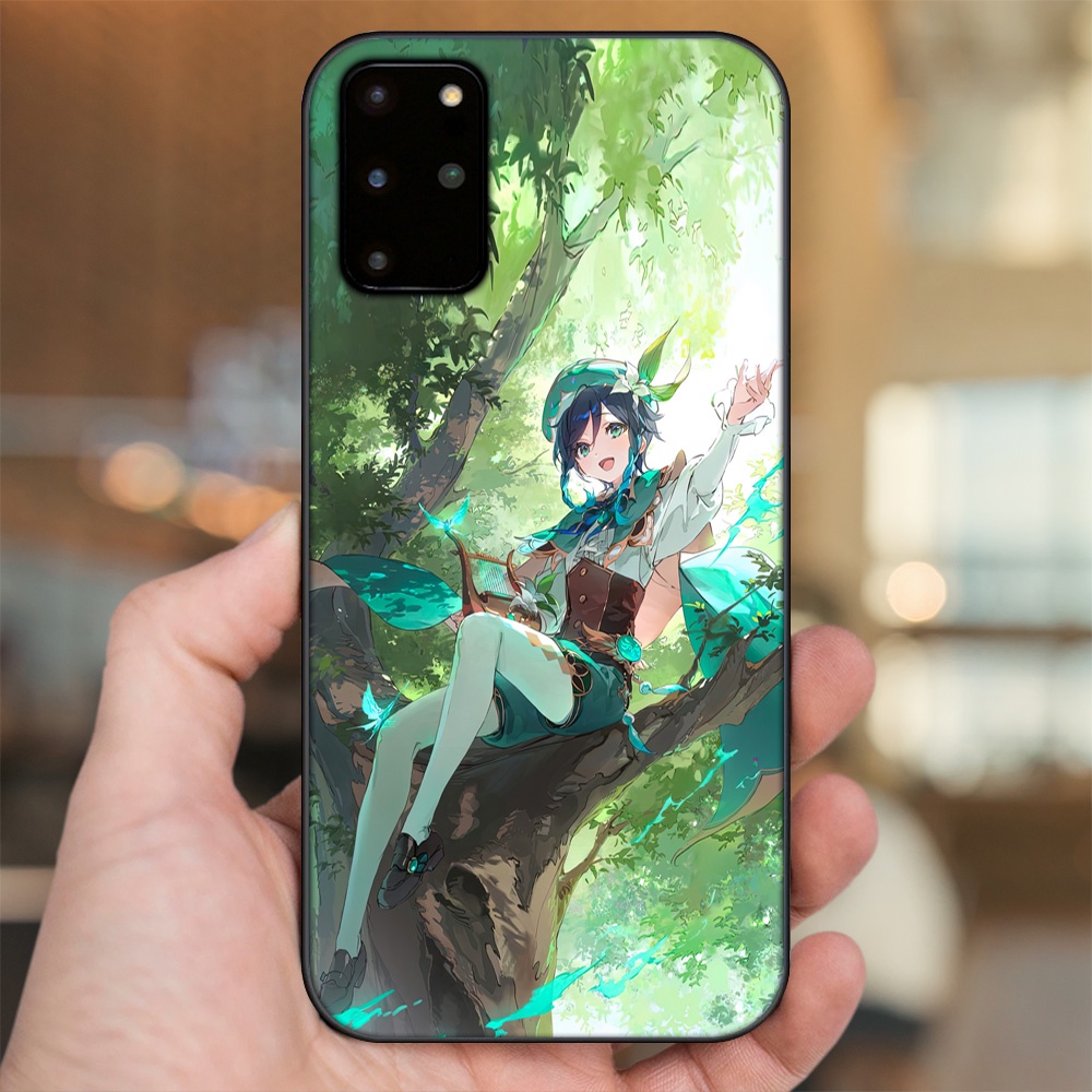 Ốp lưng Samsung S20 Plus viền đen in hình Venti Genshin Impact