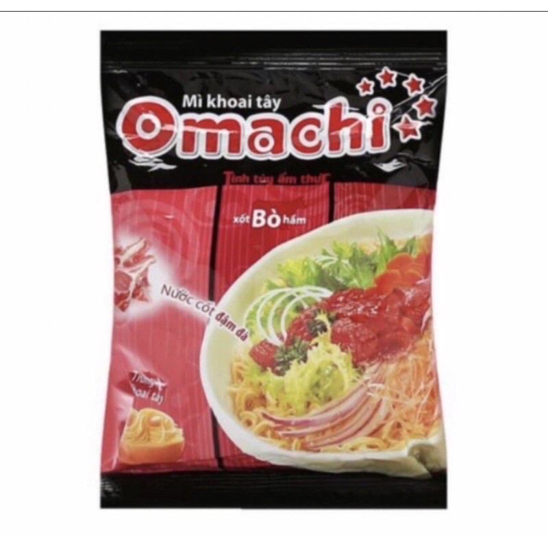 Mì Omachi tôm chua cay/bò hầm/ sườn hầm ngũ quả