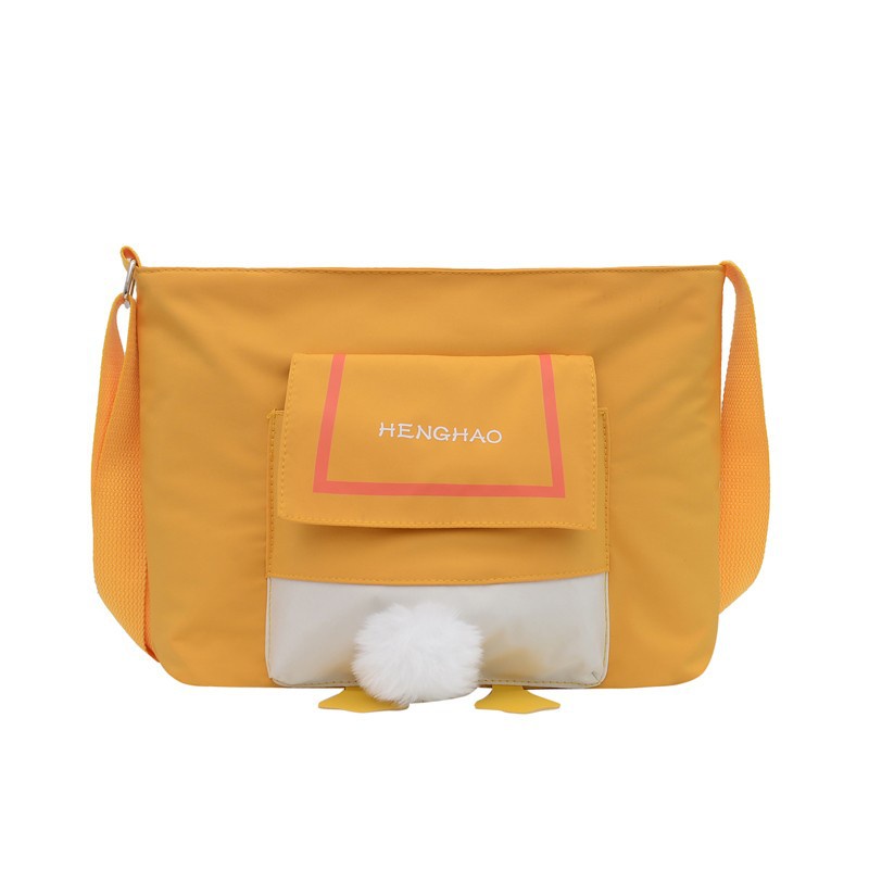 Túi Đeo Vai Bằng Vải Canvas Nylon Sức Chứa Lớn Họa Tiết Hoạt Hình Dành Cho Nữ Sinh