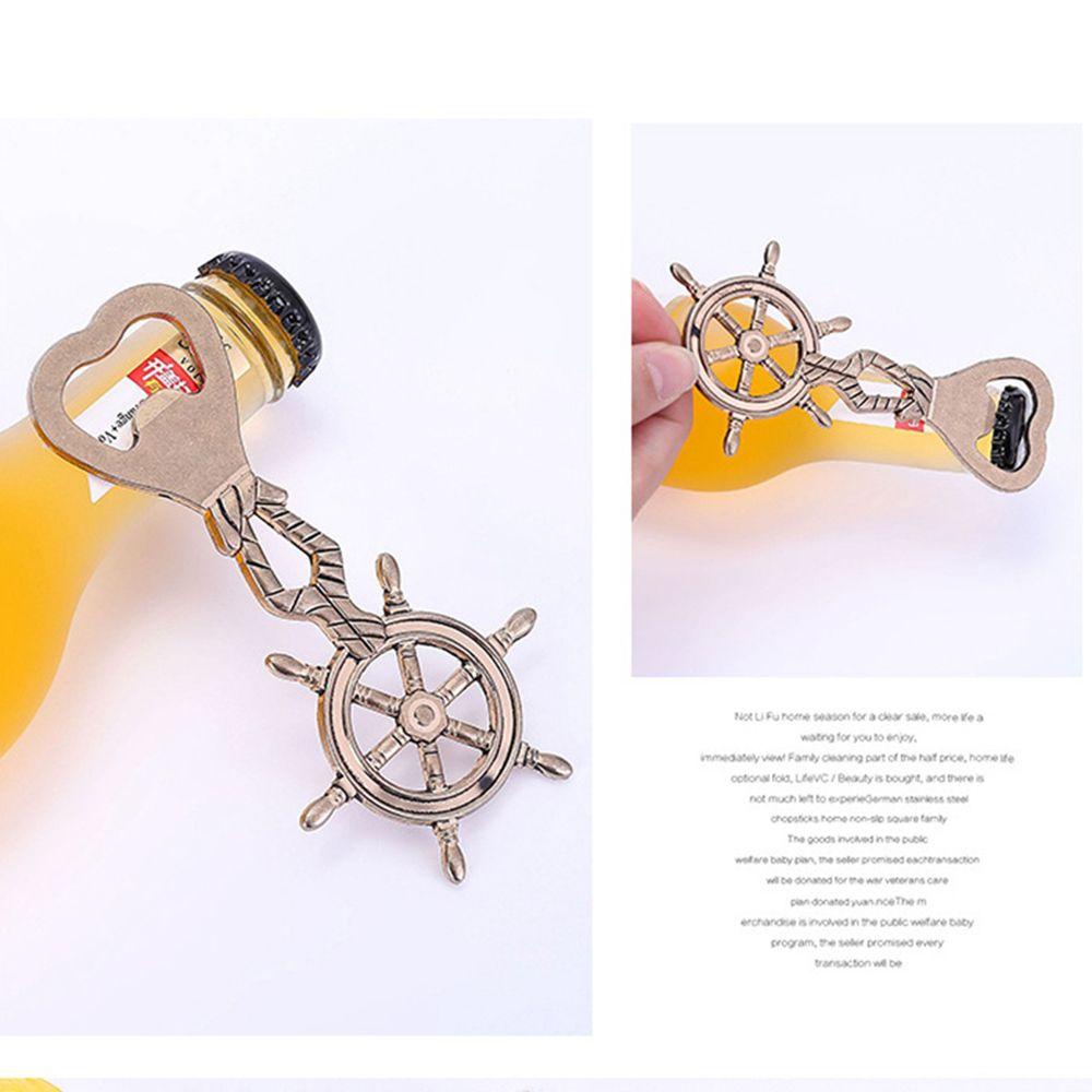 ELEGANT 1 Dụng Cụ Mở Nắp Chai Hình Bánh Lái Bằng Đồng Sáng Tạo