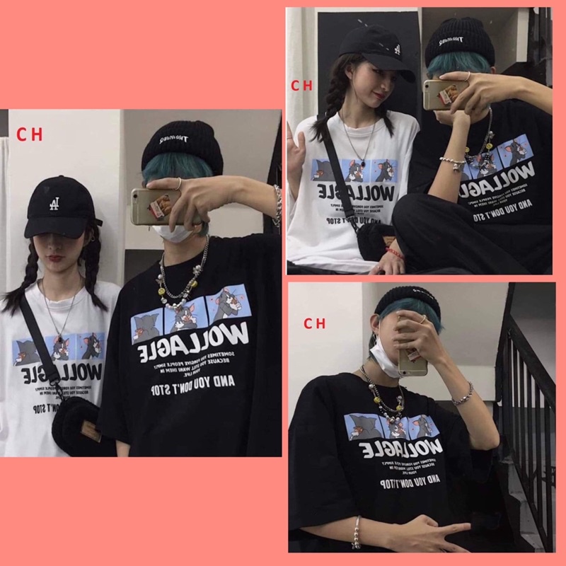 Áo Thun Nam Nữ Cổ Tròn Unisex Form Rộng Mèo Chuột☘Phông Basic Cotton Oversize Sad boiz cá tính trend 2022 giá rẻ