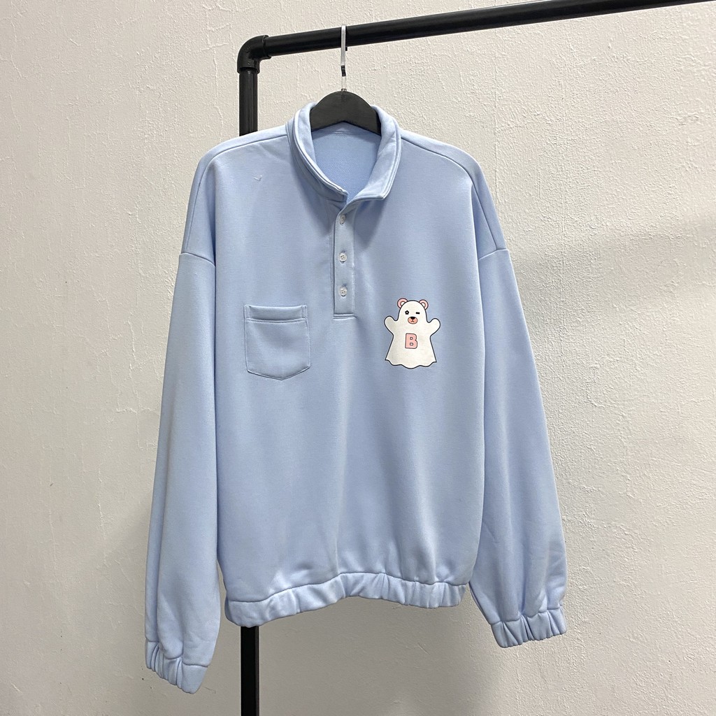 Áo Sweater Polo - Xanh