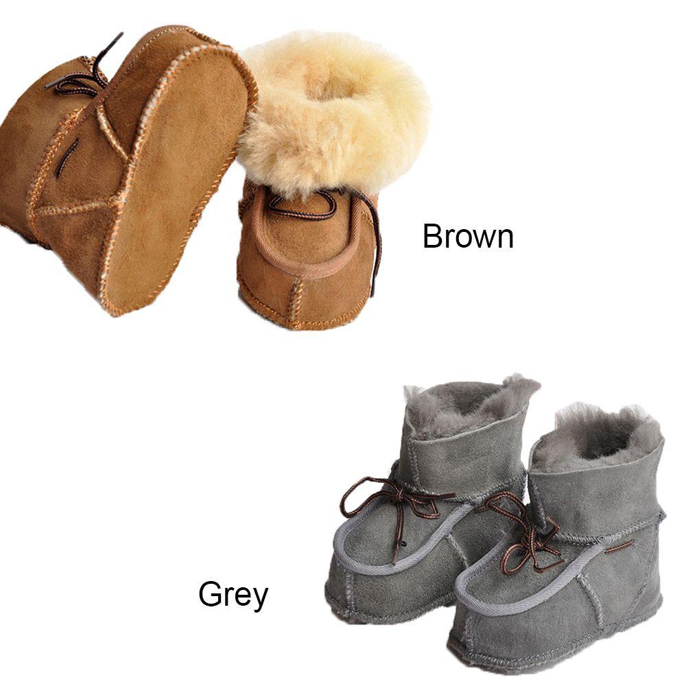 Giày Len Lông Cừu Thiết Kế Mới Thời Trang Mùa Đông Dành Cho Bé