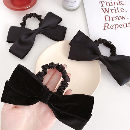 Dây Buộc Tóc Đính Nơ Đáng Yêu Phong Cách Nhật Bản