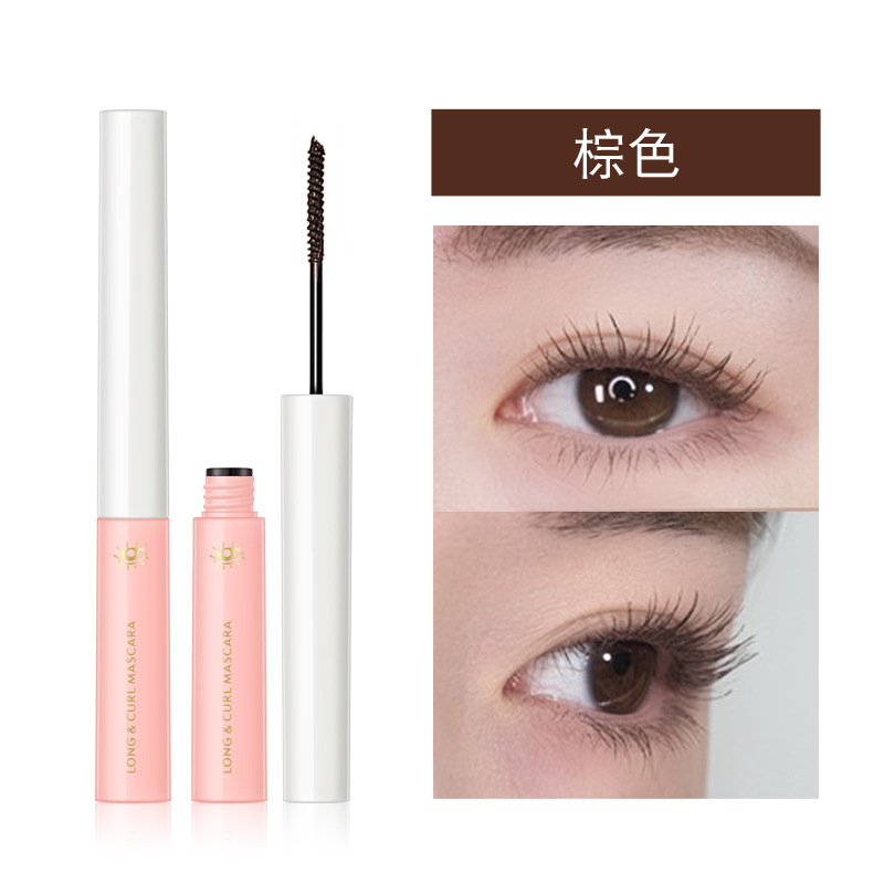 Mascara Kiss Beauty đầu mỏng chuốt mi cong và dài thiết kế vỏ màu hồng | BigBuy360 - bigbuy360.vn