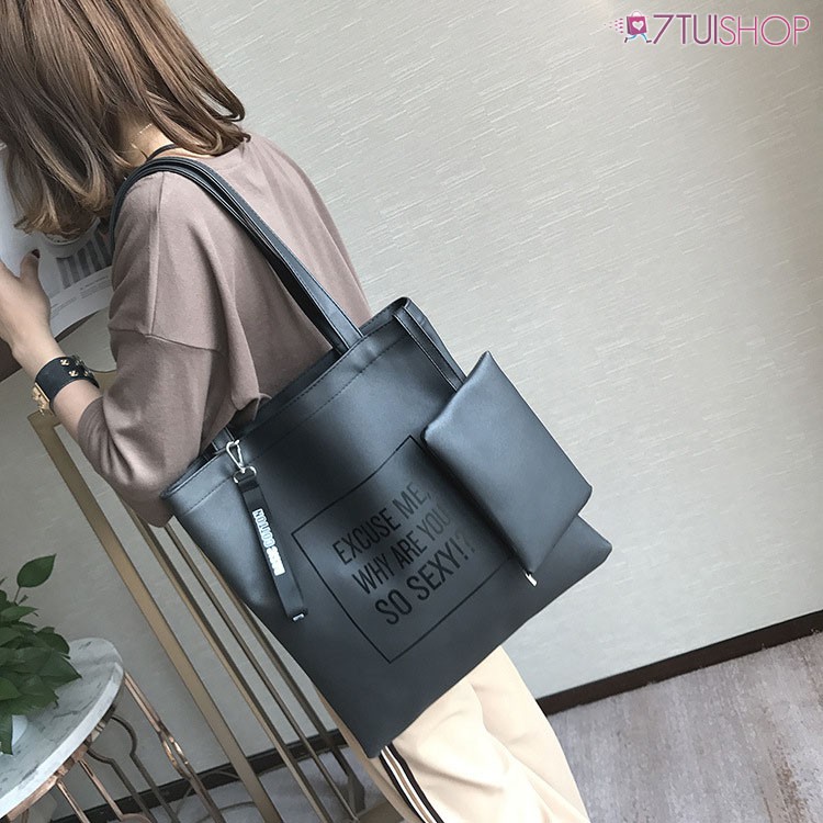 Combo Túi Ví Tote da EXCUSE ME, Why are you so Sexy STTV15