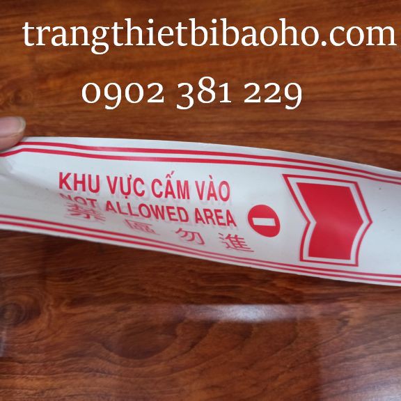 Cuộn dây rào cảnh báo khu vực cấm vào lõi giấy- 8cm x 100m
