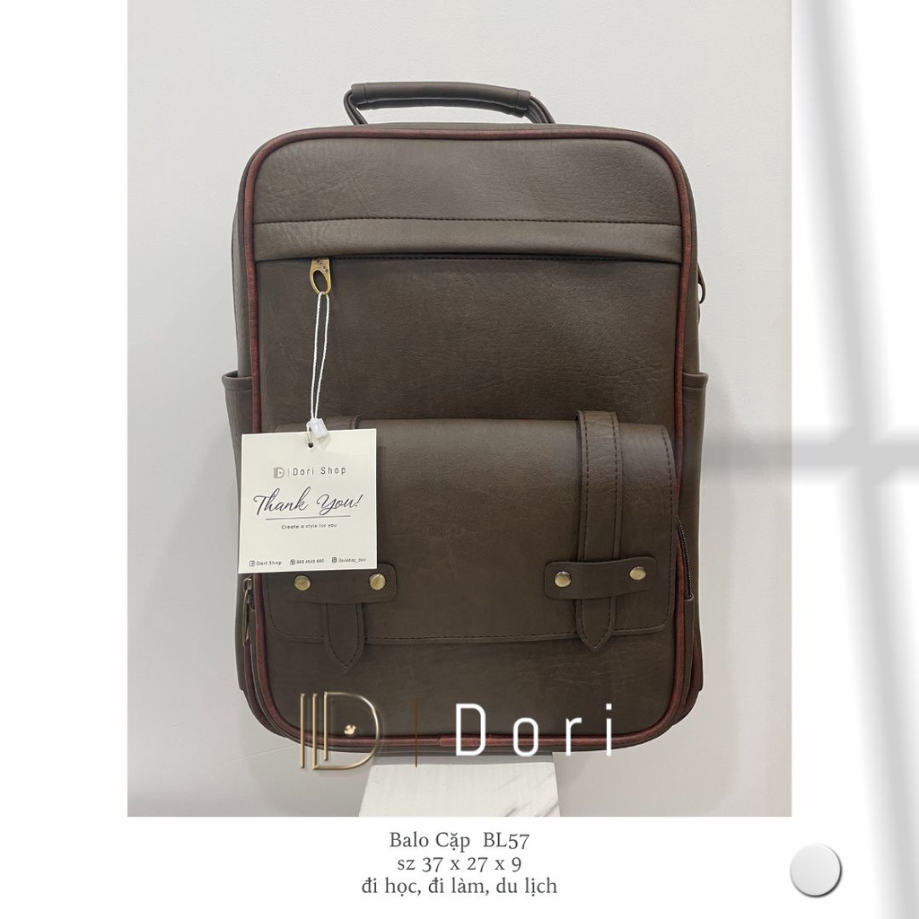 BALO DA CAO CẤP, BA LÔ ĐỂ LAPTOP 15in DORI|BL57