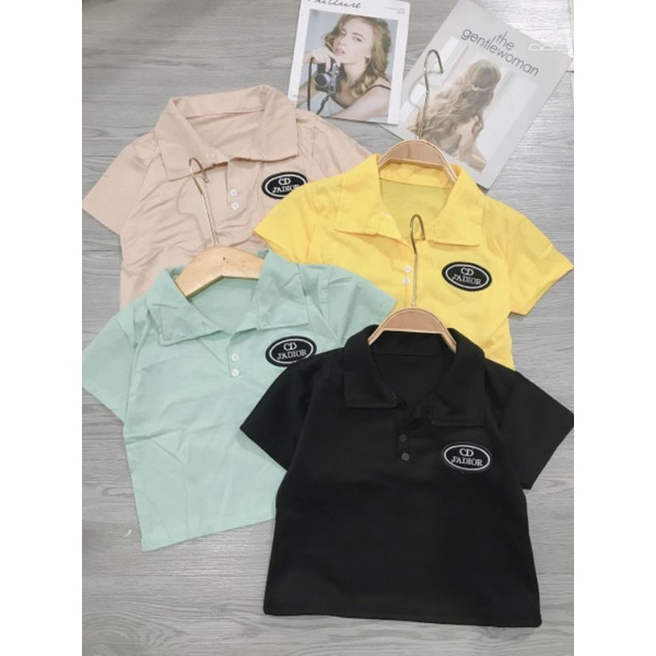 ÁO CROPTOP CHẤT COTTON MỀM MẠI TÔN DÁNG 5 MÀU XANH ĐEN VÀNG BE CỰC CHẤT