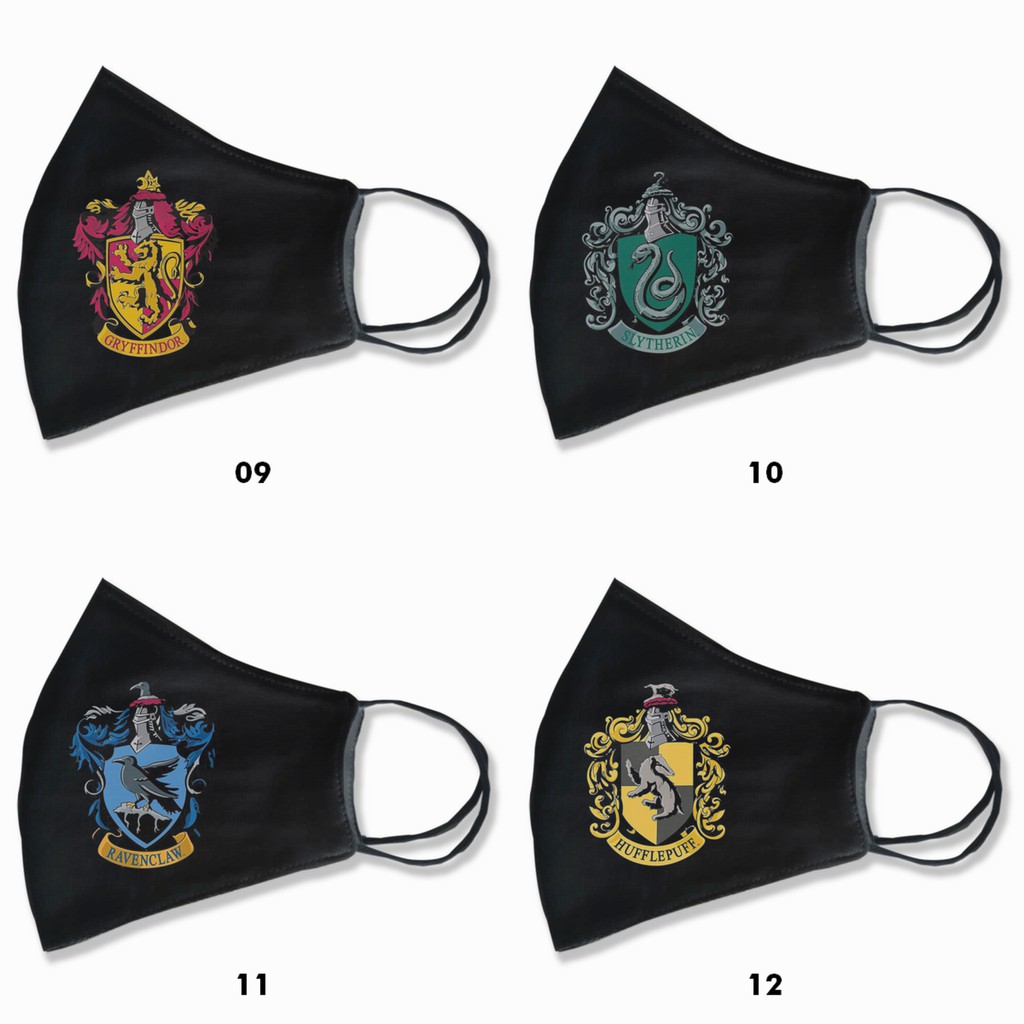 Đen Khẩu Trang Vải 2 Lớp Phong Cách Harry Potter. 02