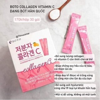 COLLAGEN CẤP NƯỚC VÀ VITAMIN C DẠNG BỘT BOTO
