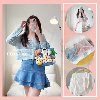 Áo Len Croptop Đan Lưới Hèo Studio