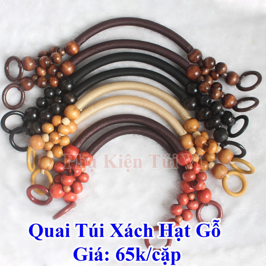 Quai Túi Xách Hạt Gỗ (60k/cặp)