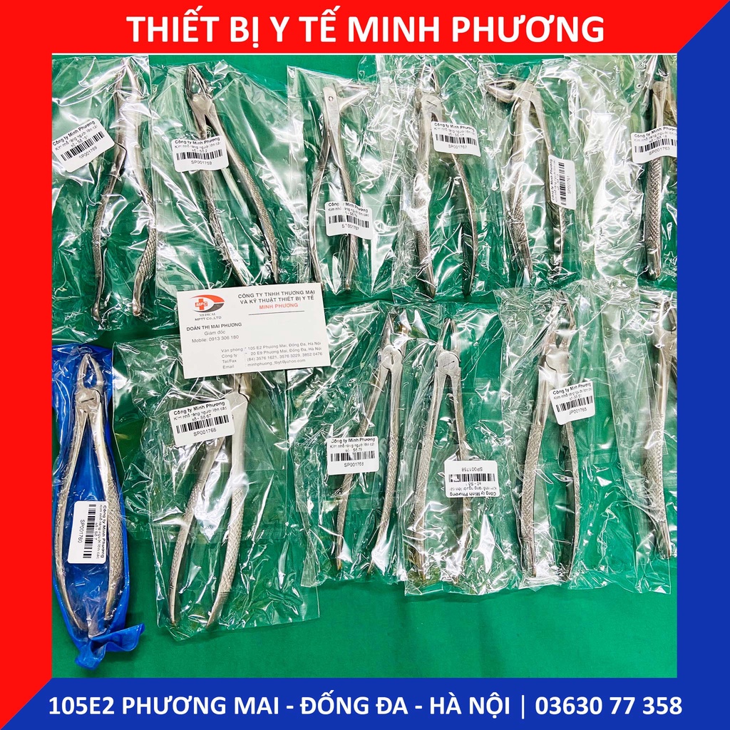 Kìm nhổ răng người lớn các số