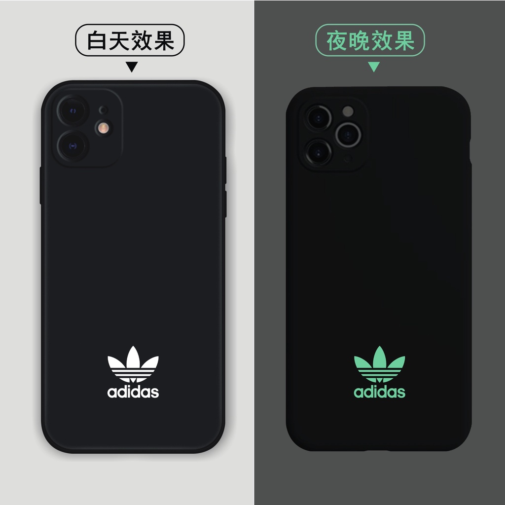 Ốp Điện Thoại Mềm Họa Tiết adidas Dạ Quang Cho iphone 12pro max 12mini se2 11 pro max x xs xr xsmax 6 7 8 plus