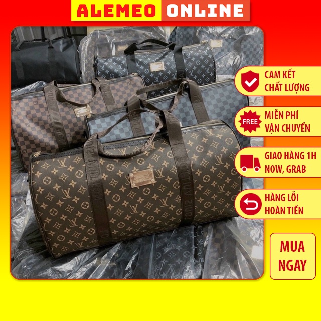 Túi trống du lịch cỡ lớn, túi xách lv size to đựng quần áo đồ cá nhân đi chơi, tập thể thao - Alemeo Online