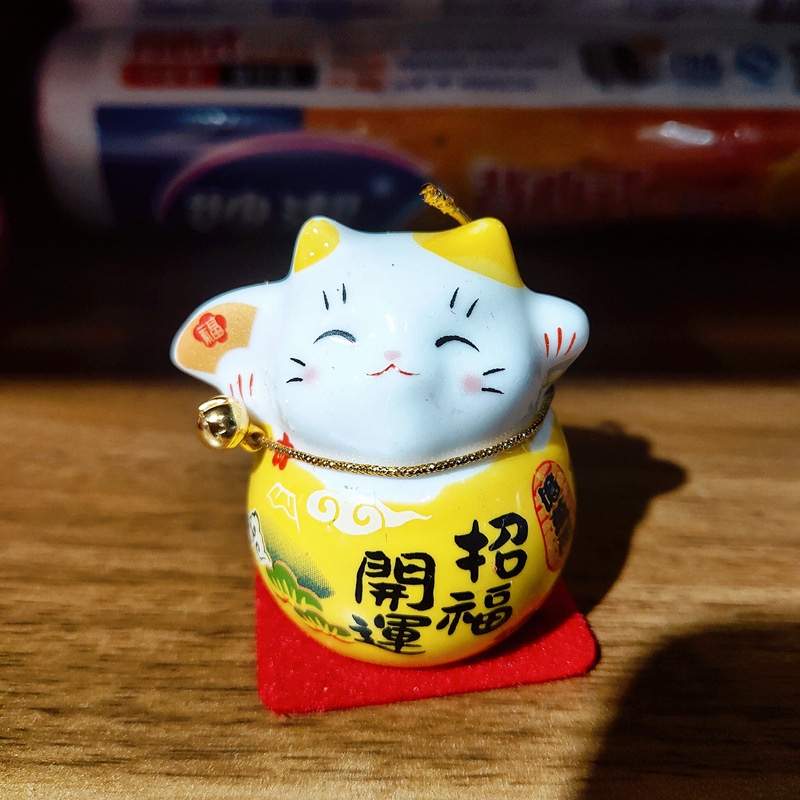 (Hàng Sẳn TP.HCM) Gốm Sứ trang tri xe hơi,phòng khách, Búp bê may mắn Nhật Bản Daruma 5cm