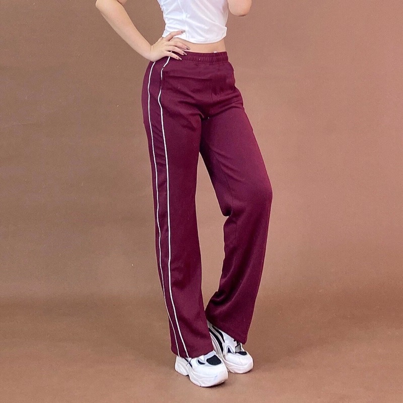 QUẦN ỐNG SUÔNG UNISEX VẢI DA CÁ DÀY THOÁNG MÁT CAO CẤP SIÊU CO GIÃN FREESIZE 50-70KG