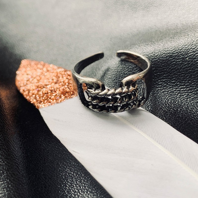 Nhẫn đơn giản có thể điều chỉnh phong cách hiphop thời trang cá tính