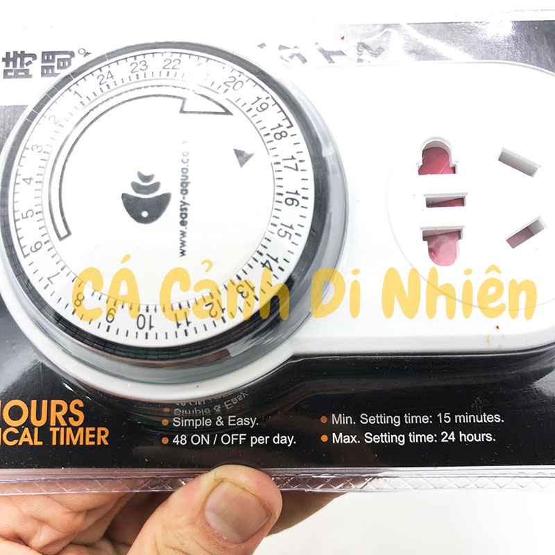 Ổ cắm hẹn giờ TIMER Cơ UP AQUA D-202 cho hồ cá