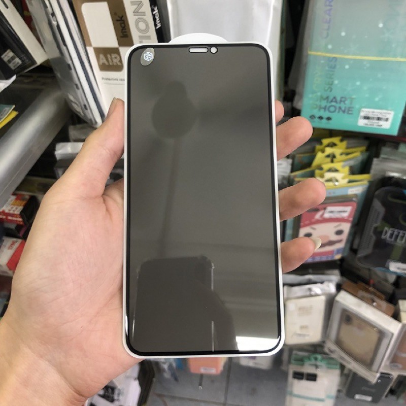 Kính cường lực chống nhìn trộm Iphone Xs Max, 11 Pro Max full màn hình tặng kèm giấy lau