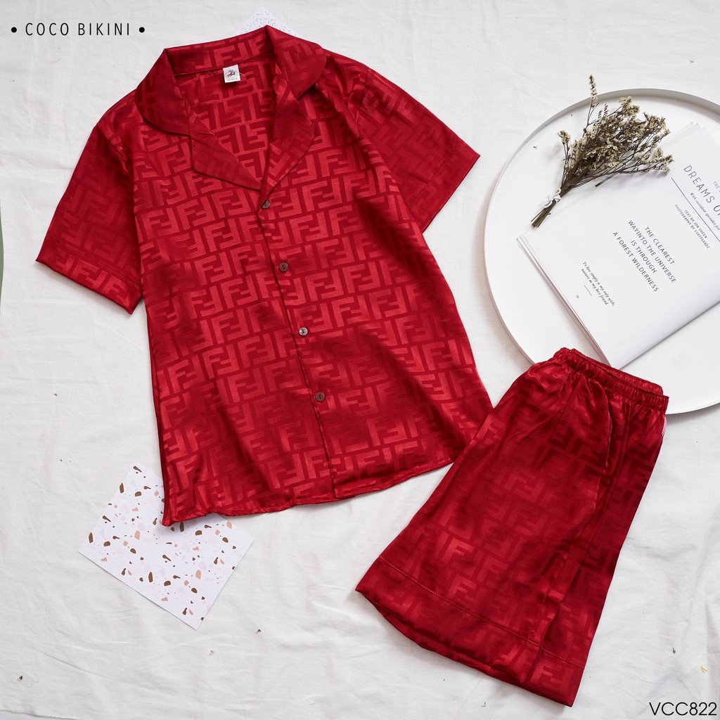 𝑪𝑶𝑪𝑶 𝑩𝑰𝑲𝑰𝑵𝑰 Bộ Đồ Ngủ - Đồ Mặc Nhà Lụa Gấm ( VCC822 ) | BigBuy360 - bigbuy360.vn