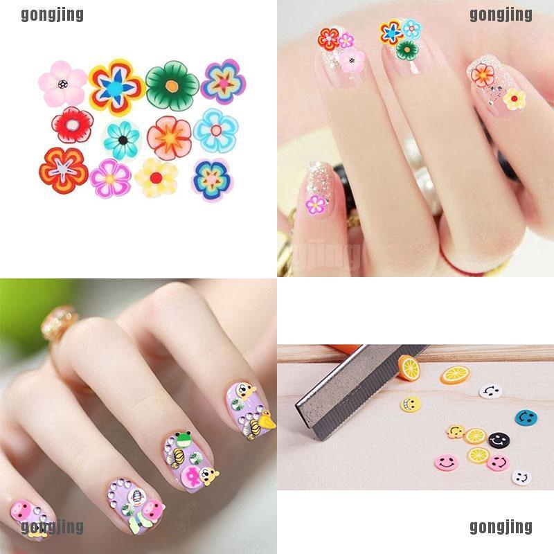 1000 nhãn tự dán móng tay bằng đất sét polyme