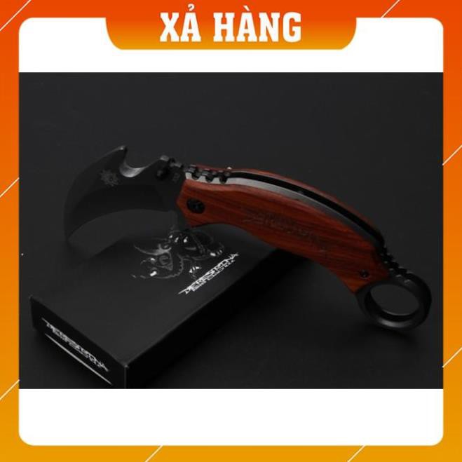 Dao Phượt Gấp karambit X52 Báng Gỗ | BigBuy360 - bigbuy360.vn