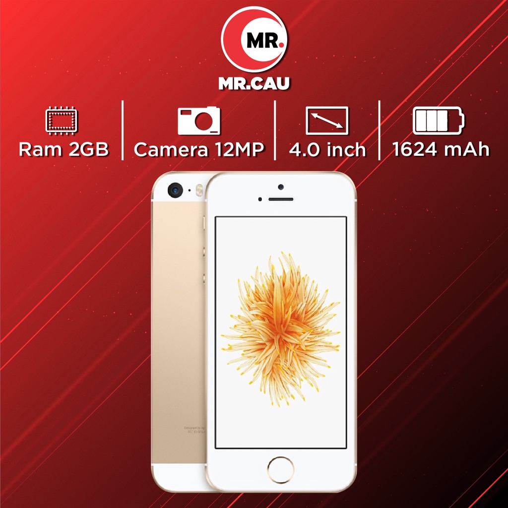 Điện thoại IPhon SE 2016 ( 16GB 32Gb 64Gb ) iP 5SE Bản quốc tế CHIP A9 2 nhân Tốc độ CPU 1.8 GHz RAM 2 G Full HD - MRCAU