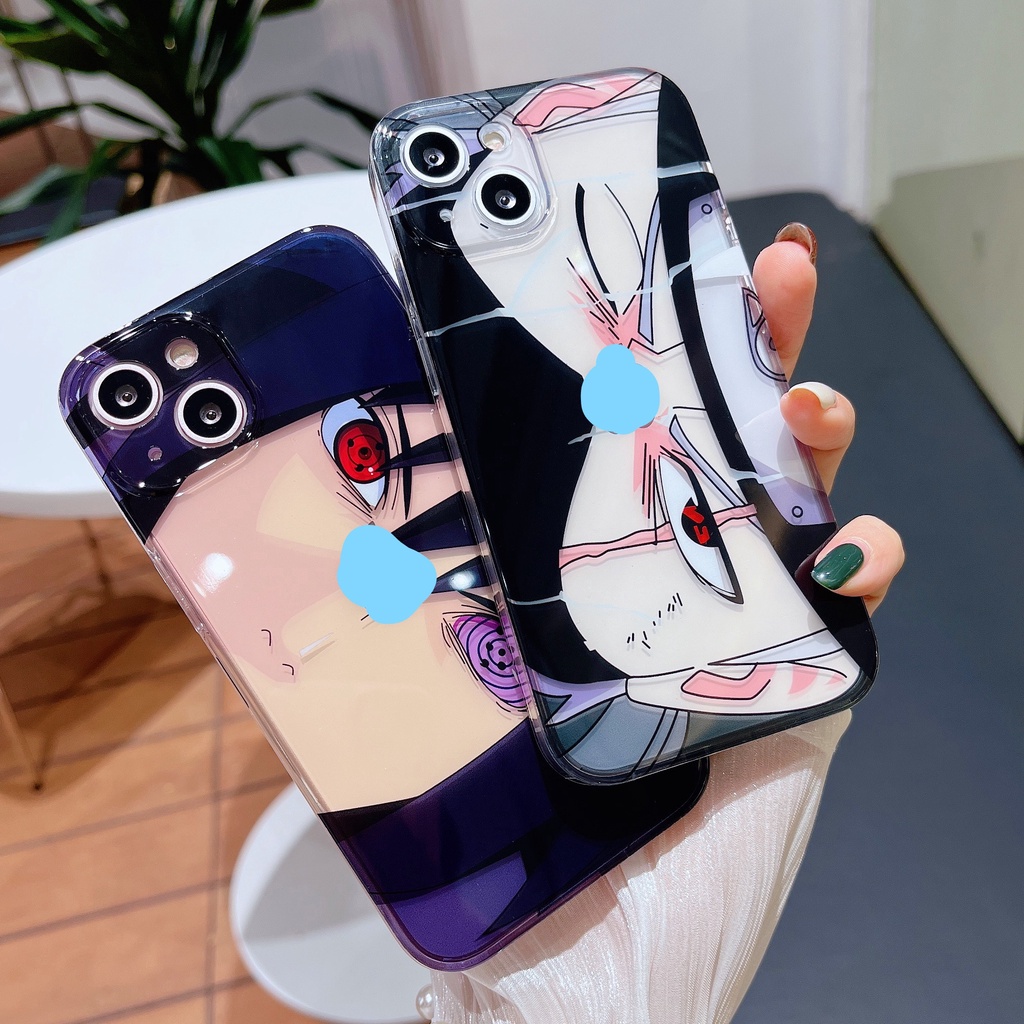 Ốp Điện Thoại Trong Suốt Chống Sốc Họa Tiết Hoạt Hình Naruto Sasuke Cho iPhone 14 / 13 / 12 / 11