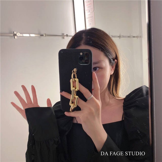 Ốp Điện Thoại Hình Gấu Có Dây Đeo Ngọc Trai Cho iPhone 8plus X XS XR XS MAX11 PRO MAX