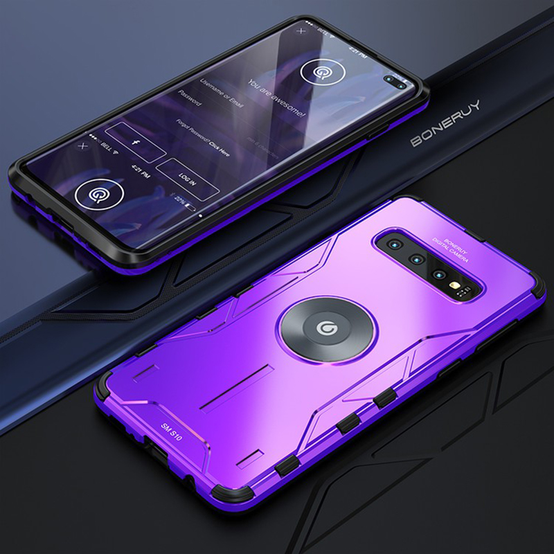 Samsung Anti-drop Phone Case Metal & Silicone Full Protection Cover Samsung S10 S10+ Note9 Note10 Note10+ Smartphone Protector Back Cover Hot Sale