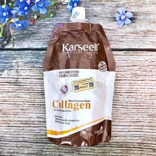 Túi Xả Phục Hồi Tóc Collagen Karseell Maca 500ML | Phục Hồi Tóc, Giúp Tóc Siêu Mềm Mượt(hàng chính hãng)