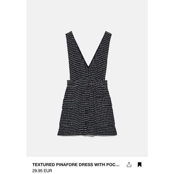 Váy yếm dạ tweed zara new tag