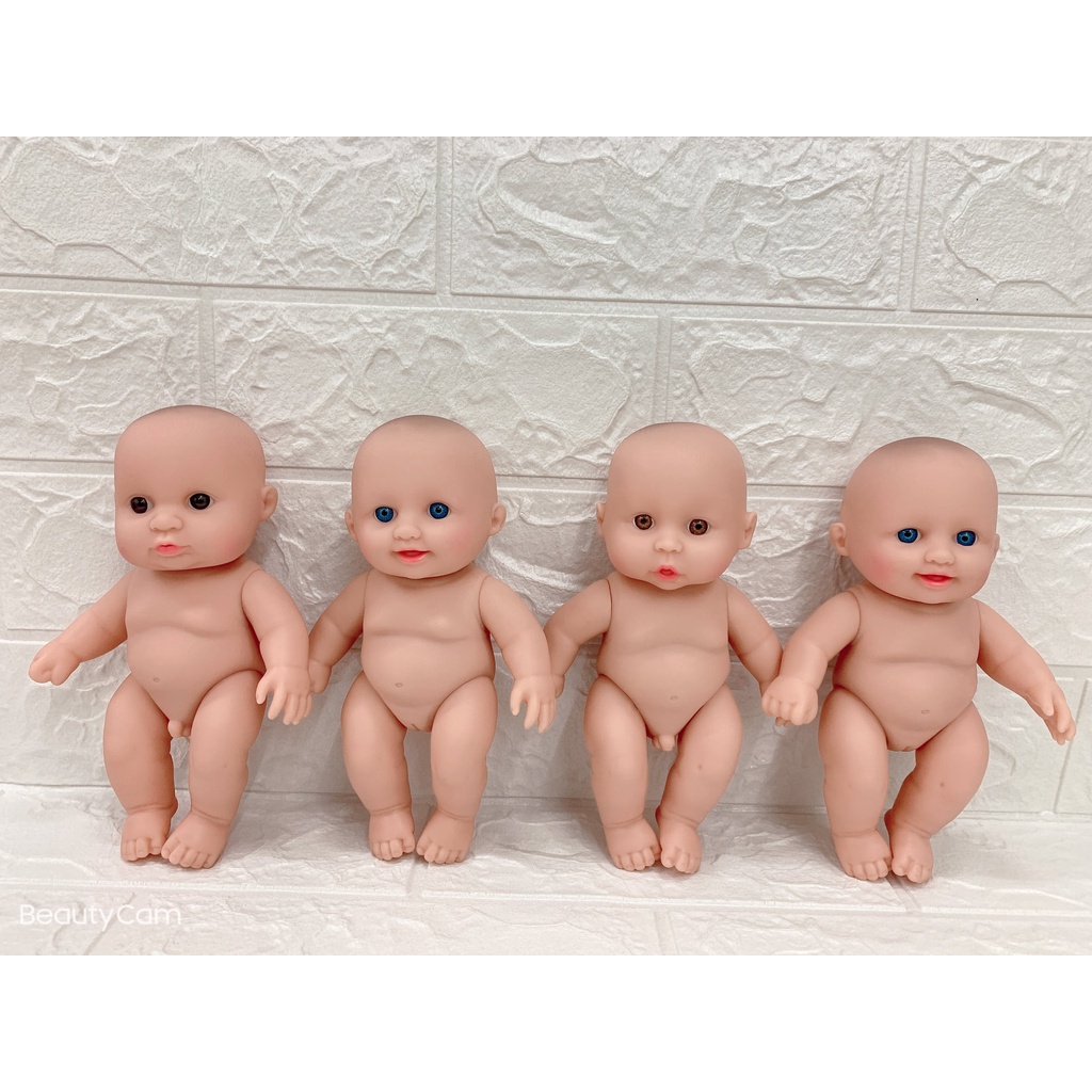 Búp Bê 18 cm Tái Sinh Mềm Mại  mắt 3D -  7 inch Reborn Baby Doll