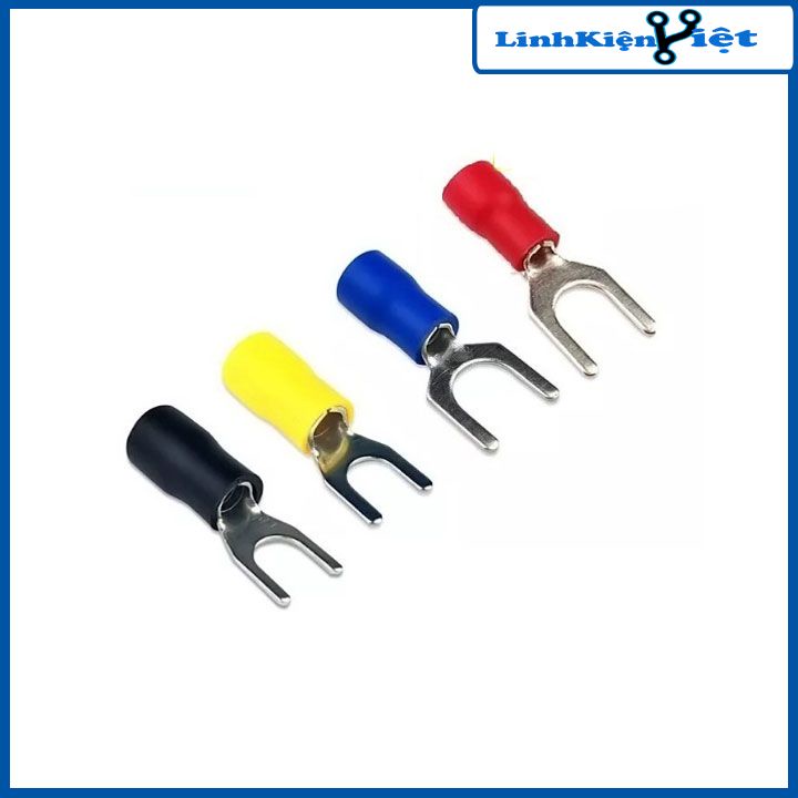 Đầu cos cốt chữ Y, càng cua đầu cốt chẻ bọc nhựa SV1.25-8 SV5.5-5 đủ mã nhiều màu