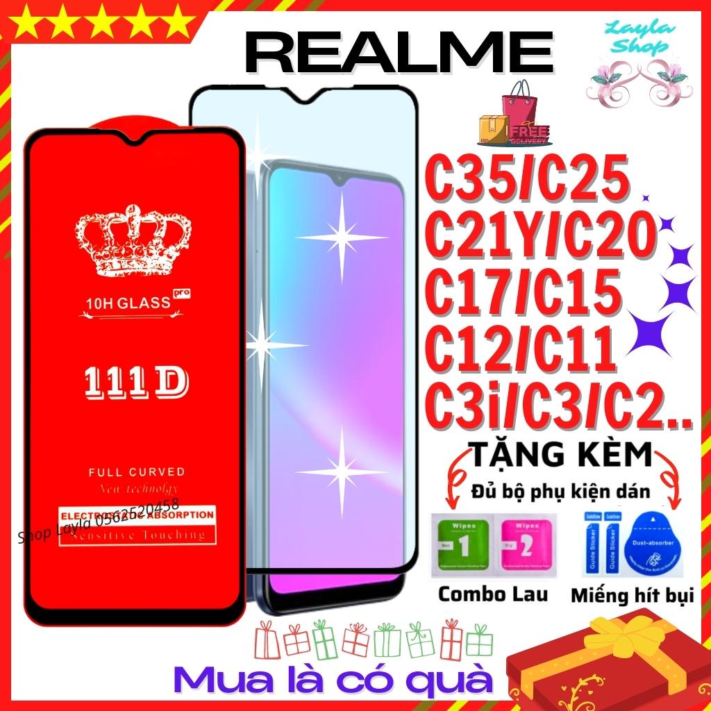 Cường lực realme C35 C3 C3i C11 C12 C15 C17 C20 C21Y C21-Y C25 C25S C25Y C25-Y Narzo 30A 50i - Full màn hình