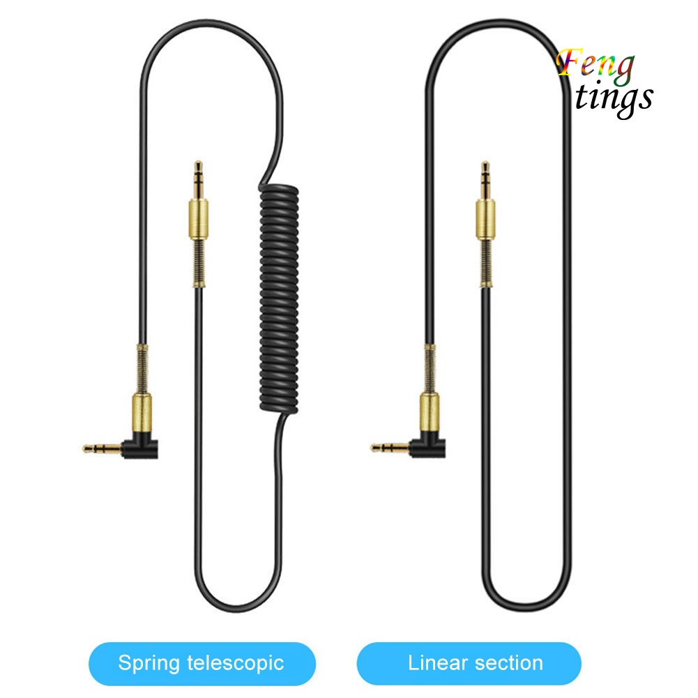 Dây Cáp Chuyển Đổi Âm Thanh Dạng Lò Xo Đầu Cắm 3.5mm Cho Loa Xe Hơi Điện Thoại