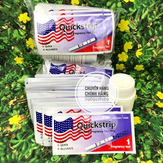 25 Que thử thai QuickStrip Có In Hình Lá Cờ Không Vỏ Hộp gọn nhẹ siêu tiết kiệm phí ship