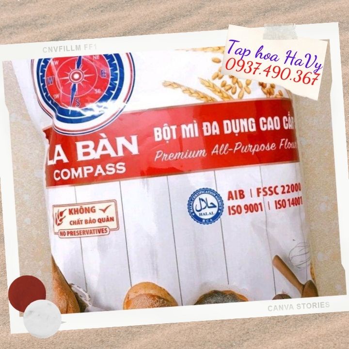Bột mì đa dụng La Bàn 1kg  tap hoa havy