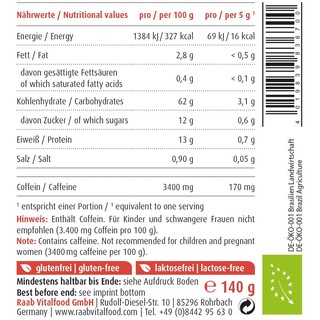 Bột quả Guarana Raab