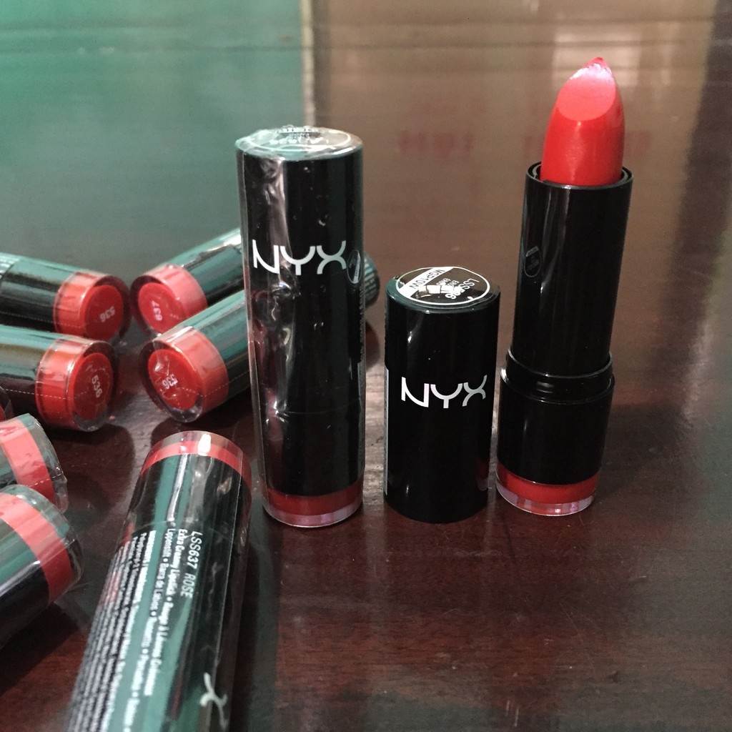 Son Môi Nhiều Dưỡng NYX Màu Hồng Đỏ Round Case Lipstick Lip Cream xách tay Mỹ