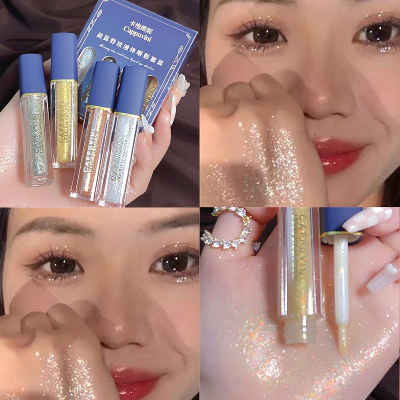 Cappuvini® Nhũ Mắt Dạng Gel Lấp Lánh Kháng Nước Sành Điệu Cho Nữ