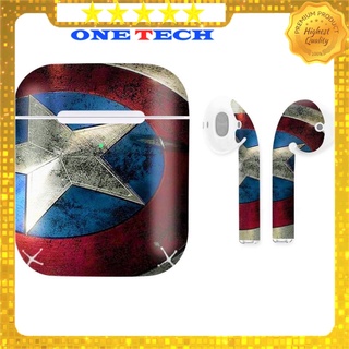 Miếng dán skin AirPods, in hình Avenger Captain America- AVG-0x1008 Bảo Vệ Chống Xước