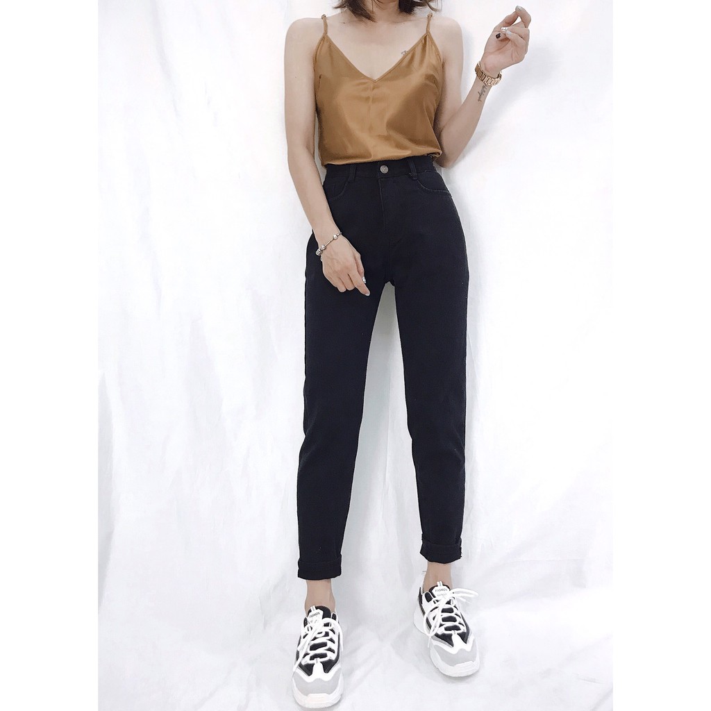 Quần Baggy Big Size Nam/Nữ - Đen Tuyền - Lưng Cao QUA RỐN Siêu Đẹp | BigBuy360 - bigbuy360.vn